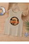 Cartoon Character Printed Sleeveless Children's T-Shirt