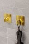 2 Pieces Stainless Steel Gold Towel Rack - Multi-Purpose Washcloth & Bathrobe & Towel Hanger - Adhesive Towel Holder - 3