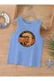 Cartoon Character Printed Sleeveless Children's T-Shirt