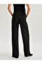 High Waist Ribbed Detailed Wide Leg Pants - 3