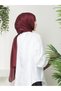 Women's Shiny Satin Textured Hijab Evening Dress Chiffon Janjan Shawl