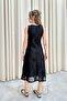 Women's Black Lace Midi Dress - 7
