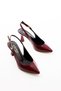 Women's Ovis Pointed Heeled Shoes - Burgundy-Patent - 5
