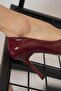 Larissa Pointed Toe Women's Stiletto Burgundy Patent Leather - 5