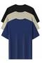 3 Pack Men's Cotton Crew Neck Basic T-Shirt - 3