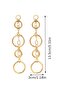 Long Geometric Hoop Earrings-Ear Pin Stainless Steel - 4