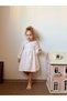 White Rose Figured Seasonal Cotton Lined Long Sleeve Baby Girl Dress