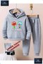Hooded Children's Printed Tracksuit Set with "Gumball Syh-Byz Written"