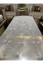 Luxury Runner Living Room Coffee Table Table Cover Set French Laced Dowry Set (GREY) 5 Pieces Rectangular - 6