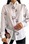 Women's White Bird Embroidered 100% Cotton Shirt - 2