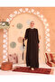 Robe Cuff Gipe Detailed Double Pocket Mihrimah Ferace - Bitter Brown - 5