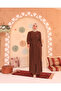 Roba Detailed Mihrimah Ferace Chocolate Brown - 5
