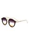 Burgundy-Gold Framed Women's Sunglasses with Gradient Glass - 5
