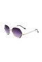 Geometric Glass Frame - Women's Sunglasses, Gold Black - 3