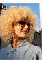 Square Design Yellow Black Glass Black Frame Women's Sunglasses