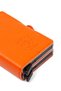 Orange Leather Automatic Card Anti-Shooting Aluminum Double Mechanism Card Holder and Wallet - 3