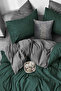 Duvet Cover Set with Fitted Sheet Double Military Green - 2