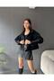 Women's Double Pocket Waist Button Detailed Denim Jacket Hyn-58034