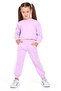 Lilac Color Girl's Tracksuit Set with Bow Accessory - 6