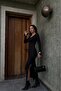 Women's Black Reverse Stitching Dress 1007-4773 - 3
