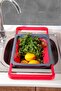 Red Foldable Rectangular Strainer 5.5 Lt - 2