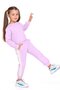 Lilac Color Girl's Tracksuit Set with Bow Accessory - 7