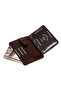 Men's Genuine Leather Card Holder and Wallet - Brown - 4