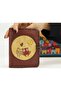 Owl Figured Small Messenger Bag Green and Small Wallet Burgundy Combination - 6