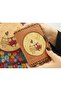 Owl Figured Small Messenger Bag Black and Small Wallet Tan Combination - 4