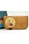 Owl Figured Covered Backpack Ethnic Bohemian Style Wallet Combination Bag Brown Wallet Mustard - 7