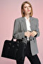 Women's Briefcase Laptop Bag Black - 6
