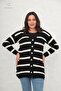 Plus Size New Season Front Button Long Standard Size Long Sleeve Buttock Covering 4 Season Cardigan - 7