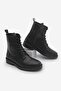Women's Zippered and Lace-Up Casual Boots Manat Black