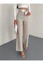 Women's New Model Fabric Pants Waist with Vecle Bucket Palazzo Wide Bucket - 5