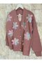 Hatunatila Tulle Flower and Pearl Detailed Cardigan Sweater Cardigan Powder - 3
