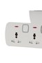 3-Way Power Wall Socket with Individual Switches- OMES1862D - 3