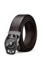 Williampolo Brown Genuine Leather Men's Metal Buckle Belt