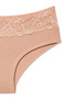 Set of 4 Cotton Women’s High-Waist Briefs with Lace Detail on the Front Waist - 3