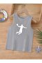 Cartoon Character Printed Sleeveless Children's T-Shirt