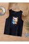 Cartoon Character Printed Sleeveless Children's T-Shirt