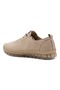 9050 Women's Khaki Leather Shoes - 4
