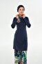 Maresiva Hana Long Sleeve Full Covered Hijab Swimsuit 2114-25 Dark Navy Blue - 4