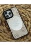 iPhone 15 Pro (6.1 Inch) Compatible Casefity Mirrored Case Honey Foam Slogan Patterned Premium Cover