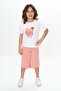 Girl's Garni Heart Printed Capri Suit