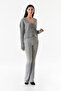 Buttoned V-Neck Knitted Cardigan - 4