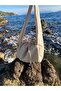 Waterproof Tote Bag / Cream School Shoulder Bag Suitable for Cross Use (50*30) - 6