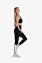 Black Activewear Set | Recycled Fabric Padded Y-Back Sports Bra & Pants - 2
