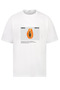 Women's White Self Patterned Crew Neck Oversize Cut T-Shirt - 3