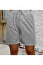 Women's Bermuda Pocket Corded Regular Fit Gray Shorts - 2