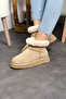 Genuine Sheepskin Suede Leather Short Mini Boots